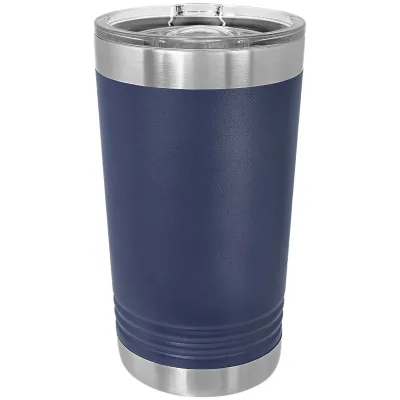 KASSE med 24 - blanke 16 oz Pint Glass isolerede rustfrie ståltumblere med SureGrip og låg