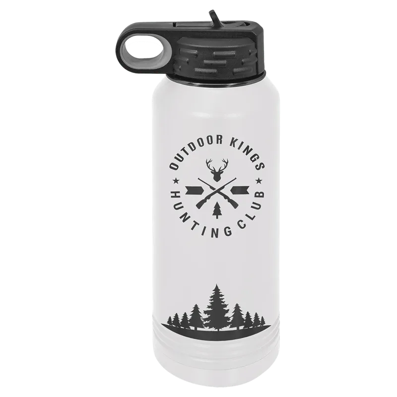 Botol Air Olahraga Insulated Stainless Steel 32 oz Black Ghost Powder Coated Polar Camel