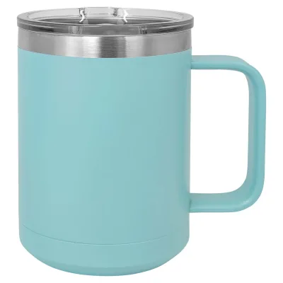 15 oz 不鏽鋼保溫咖啡杯 粉末塗層 雙層鋼保溫（空白）