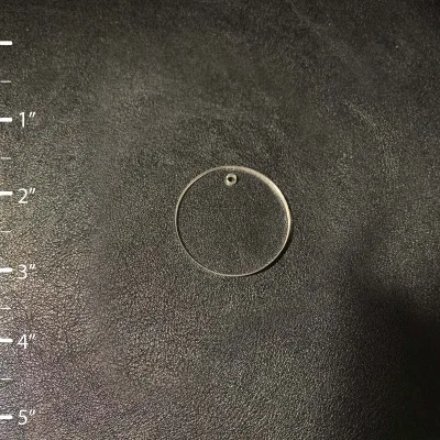 100 unidades - Forma redonda circular de acrílico en blanco - Tamaño de 1" a 5"