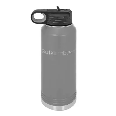 Botol Air 32 oz yang Dipersonalisasi dengan Logo Ukir Laser pada Stainless Steel Berinsulasi