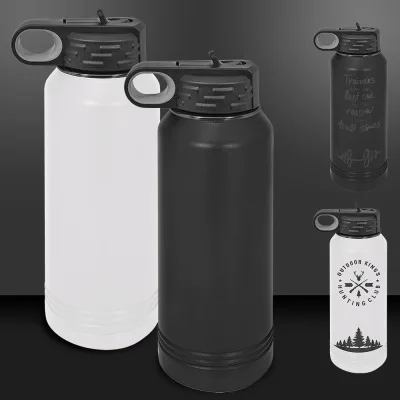 Botol Air Olahraga Insulated Stainless Steel 32 oz Black Ghost Powder Coated Polar Camel