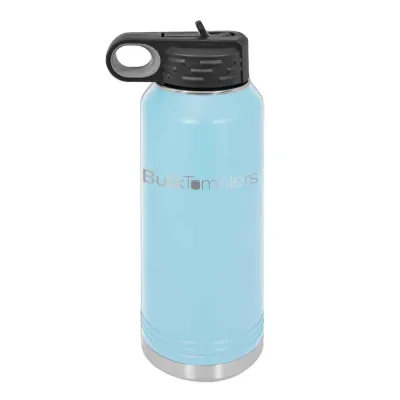 Botol Air 32 oz yang Dipersonalisasi dengan Logo Ukir Laser pada Stainless Steel Berinsulasi