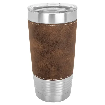 一箱24個 20 oz 仿皮保溫杯，不鏽鋼保溫 + 杯蓋