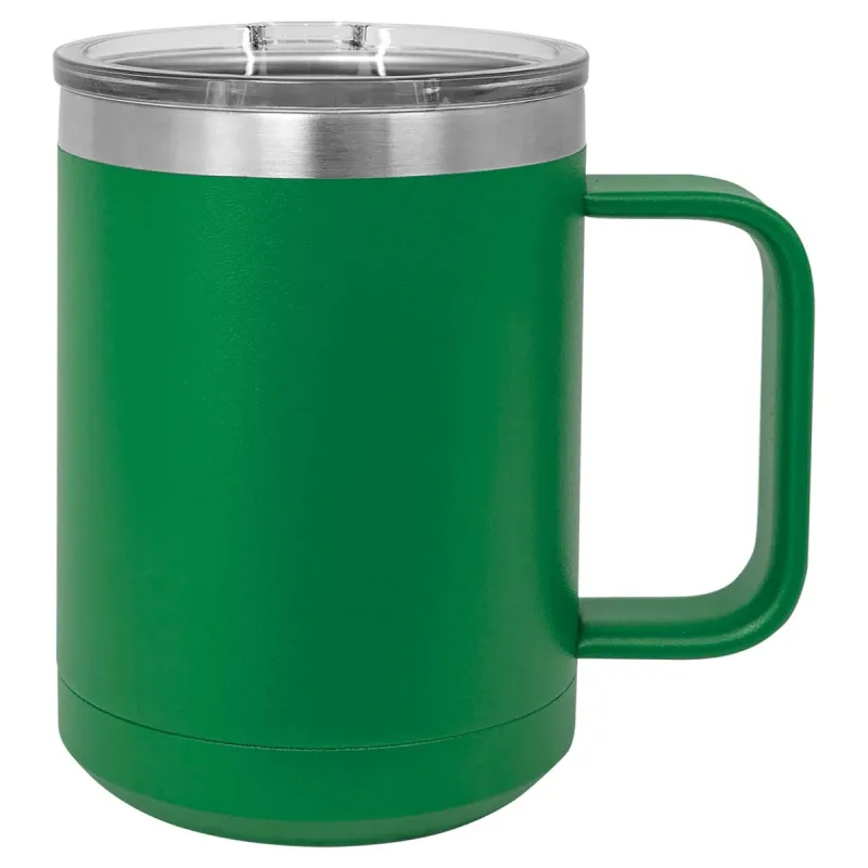 15 oz 不鏽鋼保溫咖啡杯 粉末塗層 雙層鋼保溫（空白）