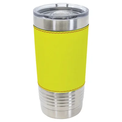 Blank 20 oz Leatherette Tumbler, Isolerad Rostfri Stål + Lock