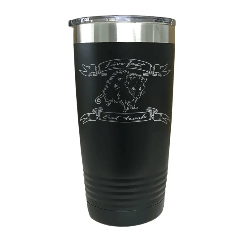 Opossum Live Fast Eat Trash Insulated Stainless Steel Tumbler