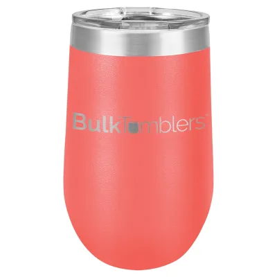 16 oz Weinbecher mit Logo lasergraviert auf isolierten Edelstahl-Weinbechern + Deckel