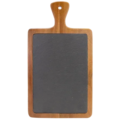 Acacia and Slate Cutting and Serving Board
