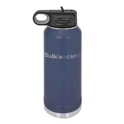 Botol Air 32 oz yang Dipersonalisasi dengan Logo Ukir Laser pada Stainless Steel Berinsulasi