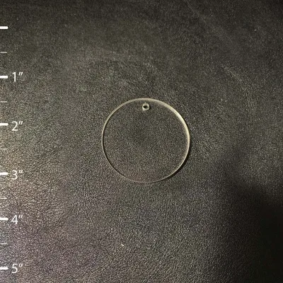 100 unidades - Forma redonda circular de acrílico en blanco - Tamaño de 1" a 5"